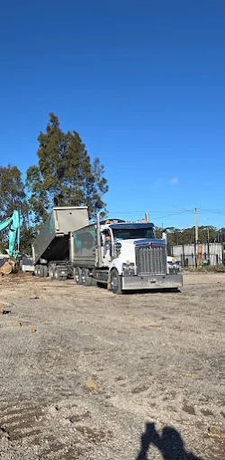 Excavator working on a civil construction site